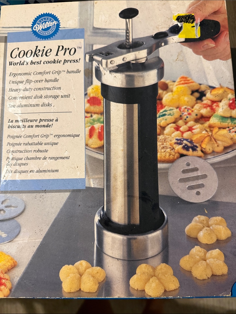 Wilton Cookie Pro Stainless Steel and Black Cookie Press